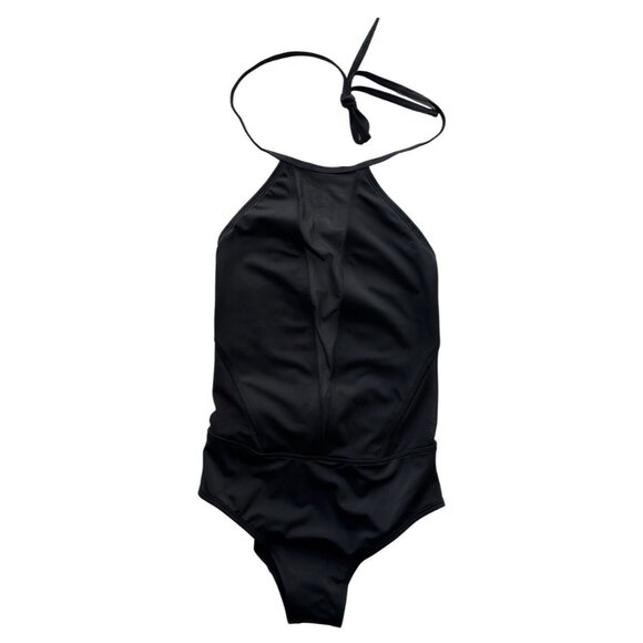 Ted Baker London Black Mesh Panel Halter one piece Swimsuit size 0 (US Size2- 4) - Picture 11 of 16